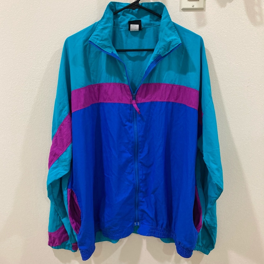 Vintage 90s Color Block Nylon Jacket
